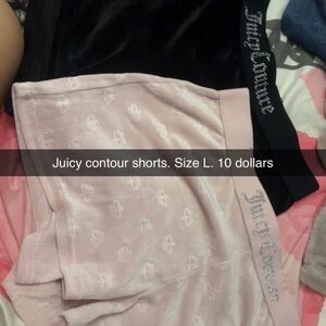Juicy Couture Light Pink Velour Shorts